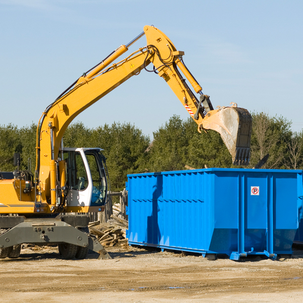 are there any restrictions on where a residential dumpster can be placed in Fort Covington Hamlet